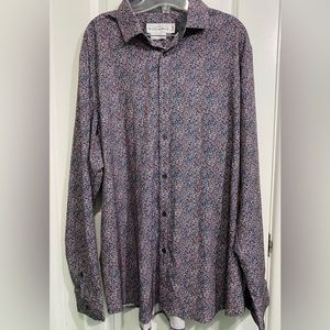 Mizzen+Main Floral Dress Shirt - Blue and Pink